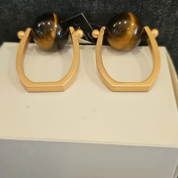 NWT Kim Seybert set of 4 tiger eye napkin ring - Picture 10 of 15